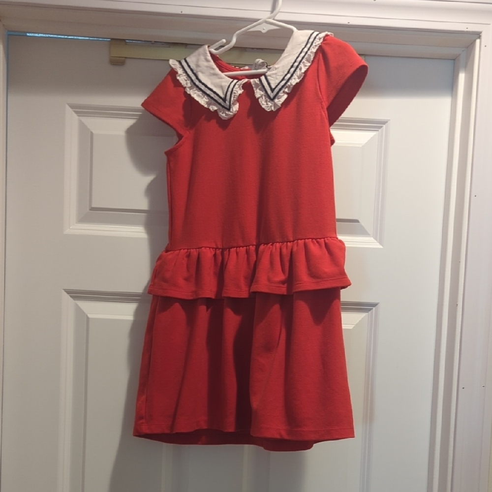Janie and Jack Scarlet Dress with Peplum Waist